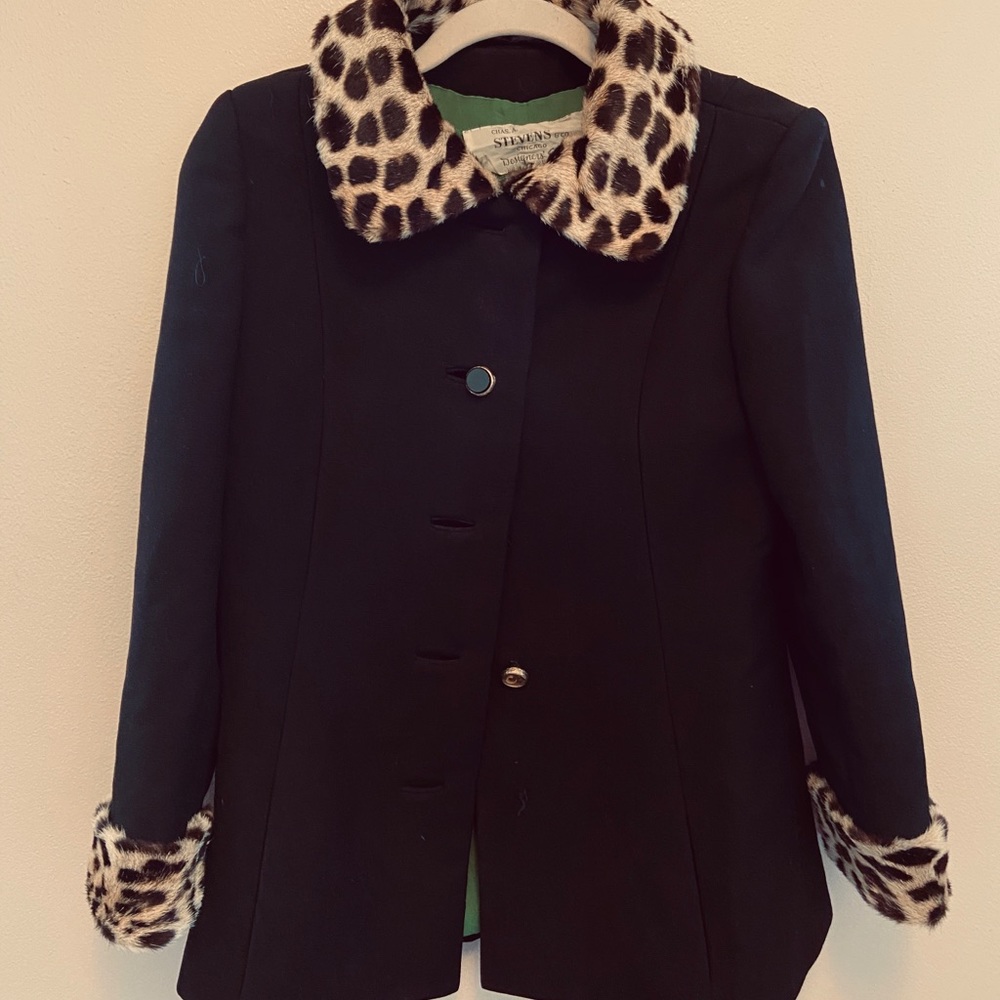 Chas. A. Stevens & Co REAL CHEETAH vintage coat